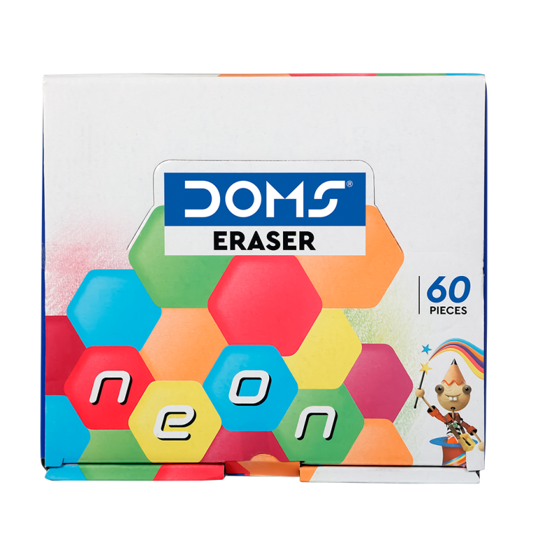 DOMS Neon Hex Dust Comes In Vibrant Colours  Eraser 60 Pcs 